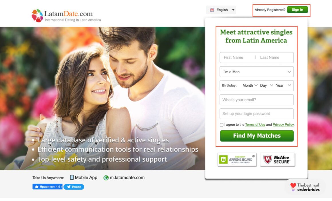 Latamdate registration