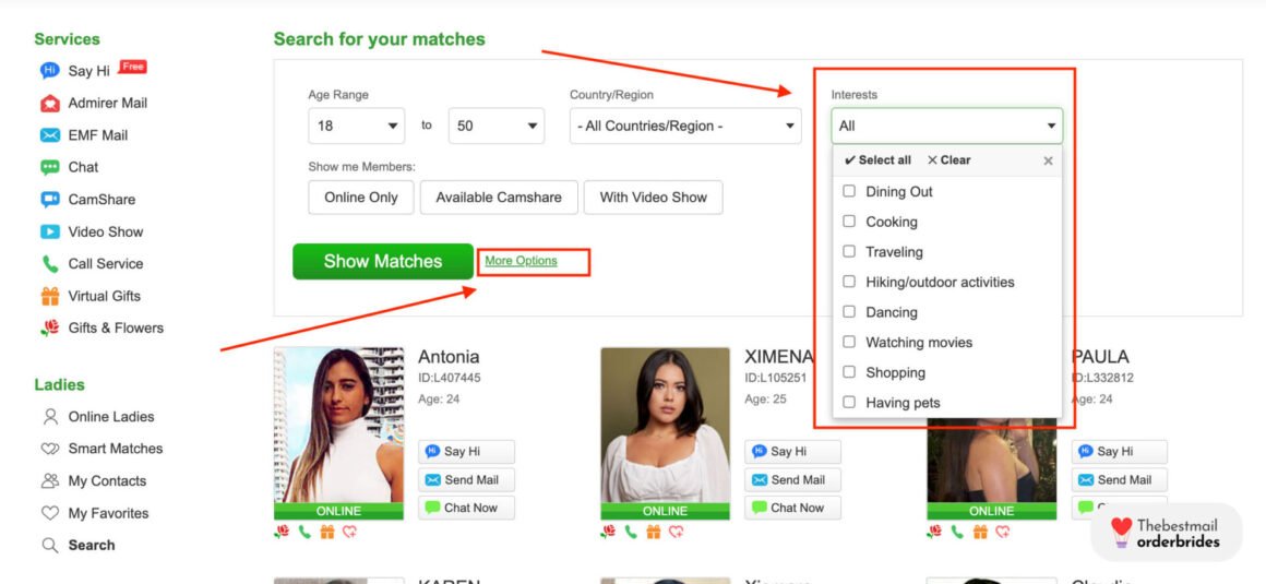 LatinWomanLove general settings