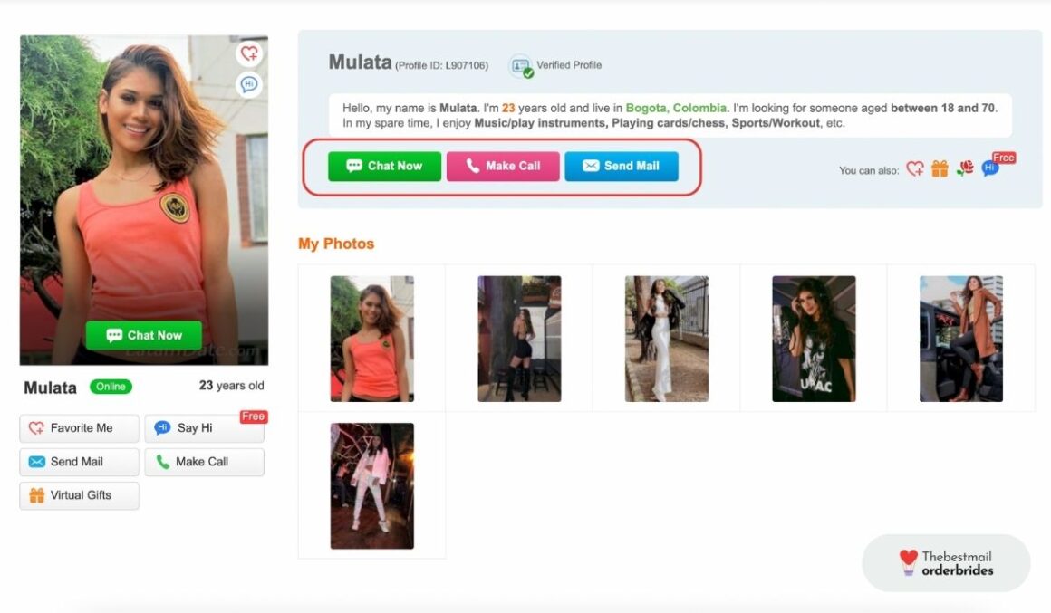 Many opportunities for communication on ColombiaGirl