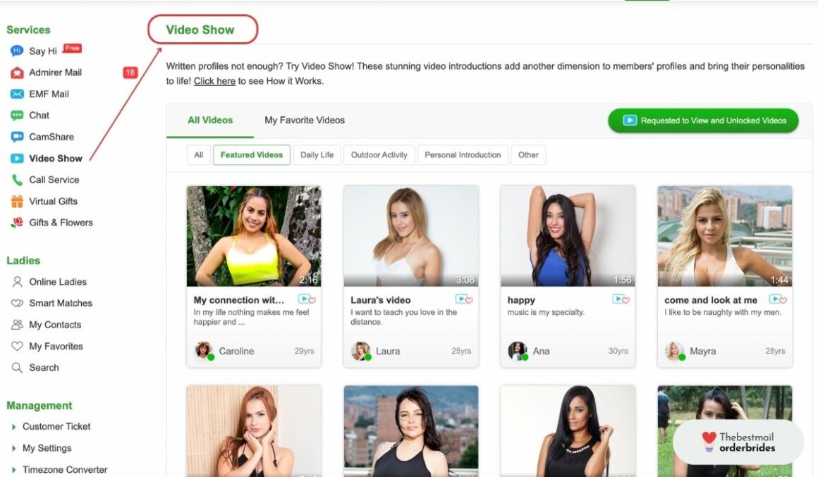 Additional ColombiaGirl site features
