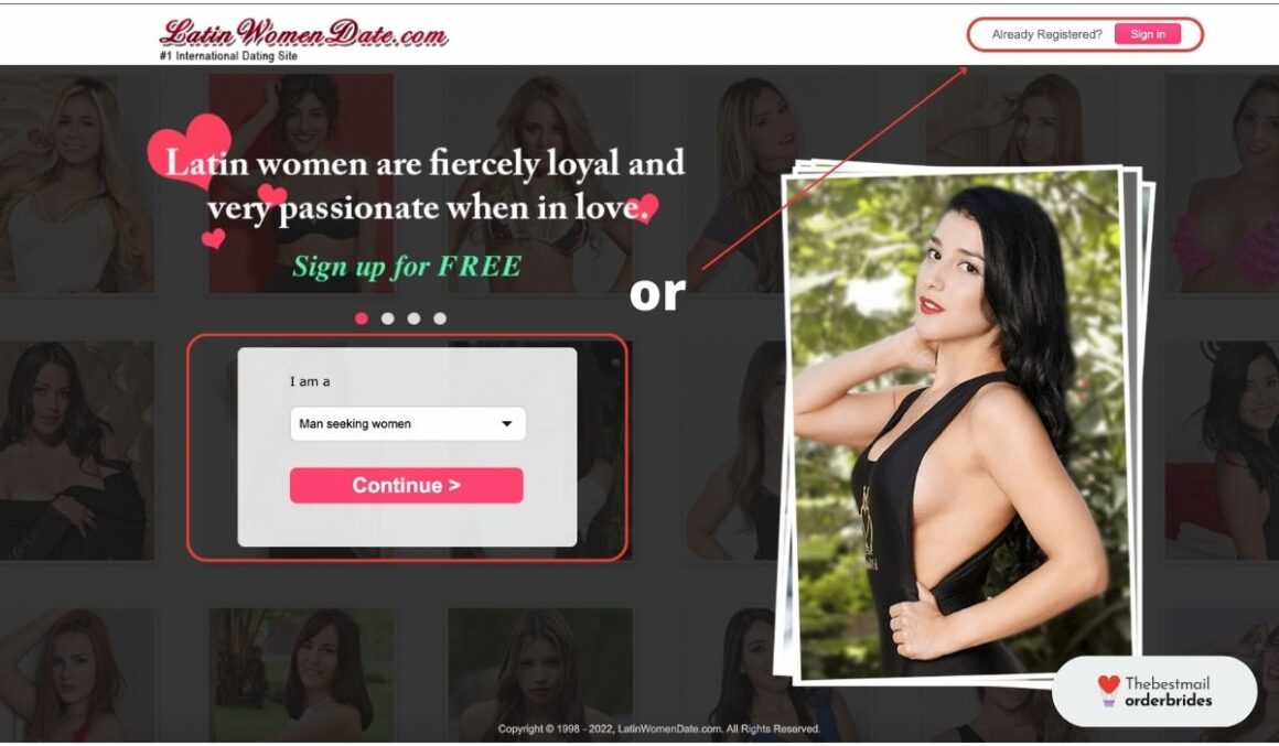 Main page of LatinWomenDate