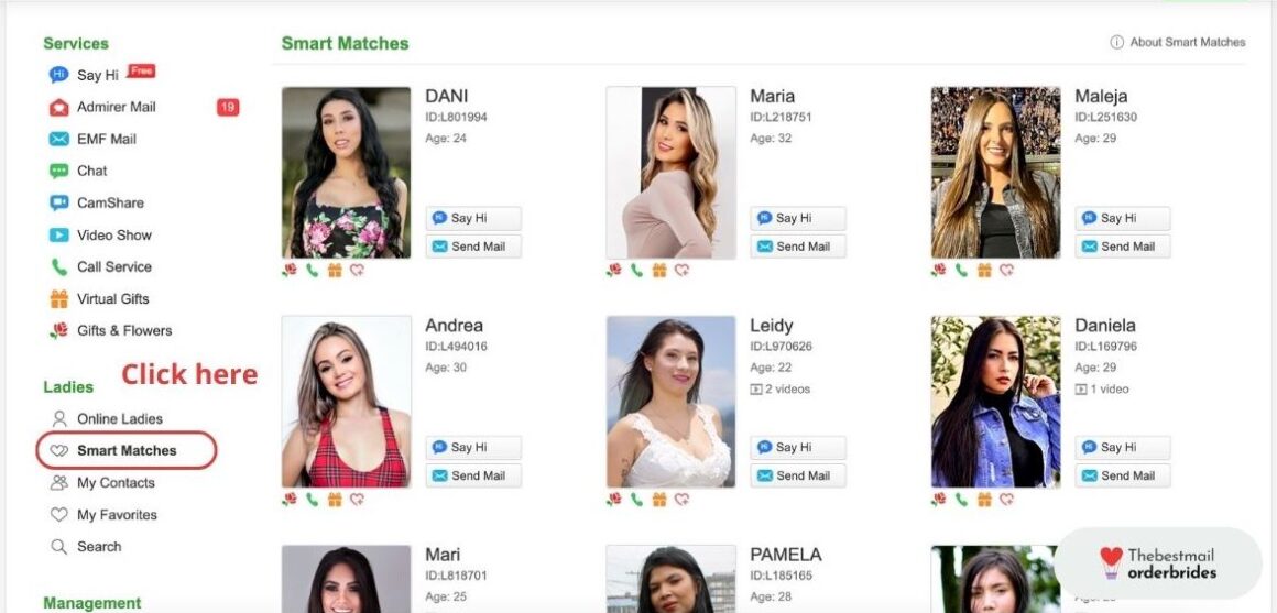 Smart matches on LatinWomenDate