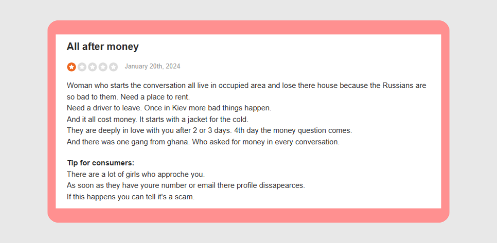 UkraineDate review from SiteJabber